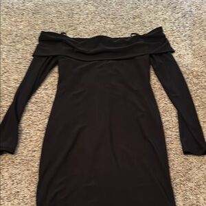 Elegant Black Off-Shoulder Dress small by B Darlin
